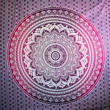 Pink mandala vægtæppe
