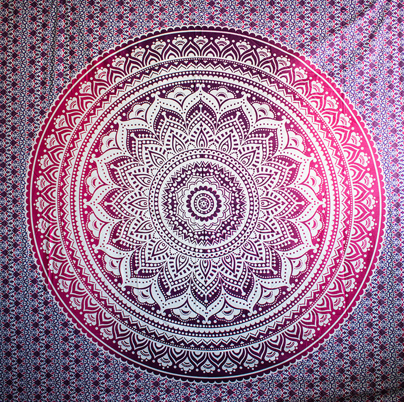 Pink mandala vægtæppe